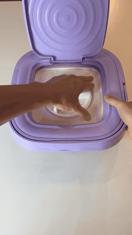 Mini lavatrice pieghevole che si ripiega